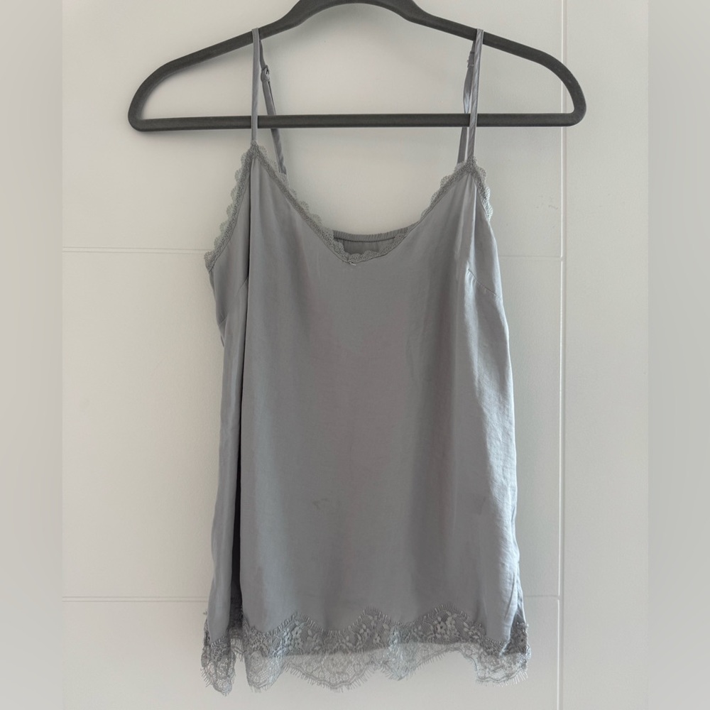 Aerie Soft Gray Lace Cami